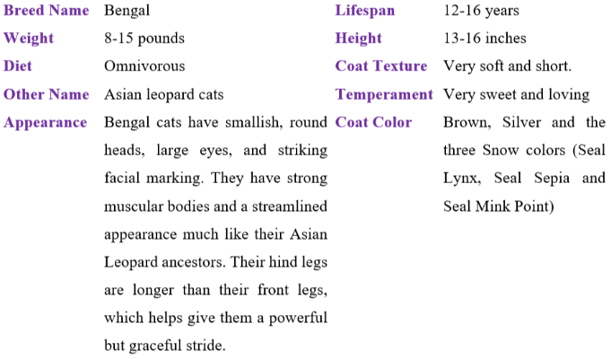 bengal table