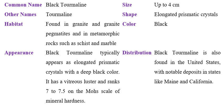 Black Tourmaline Table